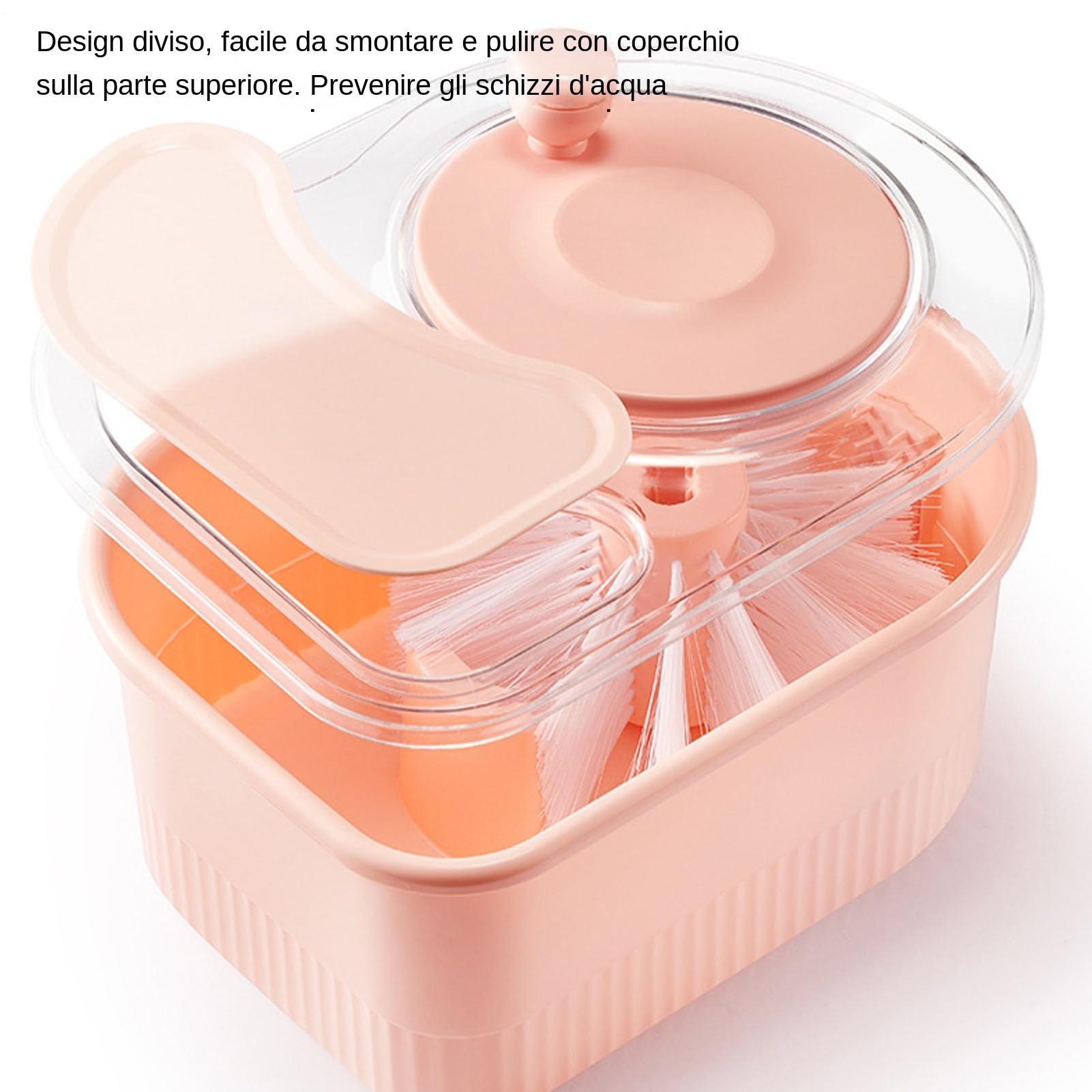 Fruit Cleaner Spinner, Rotating Hand-Crank Vegetable Washer, Multifunctional Salad Spinner With Lid And Basket, Manual Potato Scrubber Bowl For Kitchen Meal Prep Home Cleaning Countertop Storage