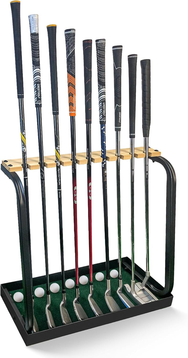 Crestgolf Golf Club Organizers Golf Club Display Golf Putter Rack (9-Hole or 18-Hole or 27-Hole for You to Choose) (Update-9-hole)