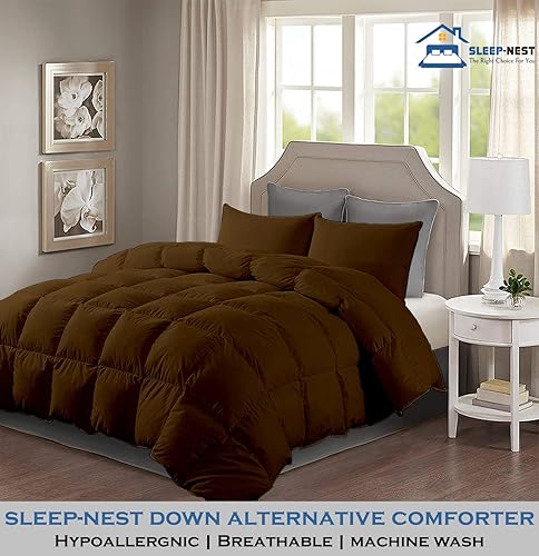 Miniatura 2 de SLEEP-NEST Edredón King extragrande de lujo para todas las estaciones, 128 x 120 pulgadas, caja de edredón extra grande cosida al plumón alternativo