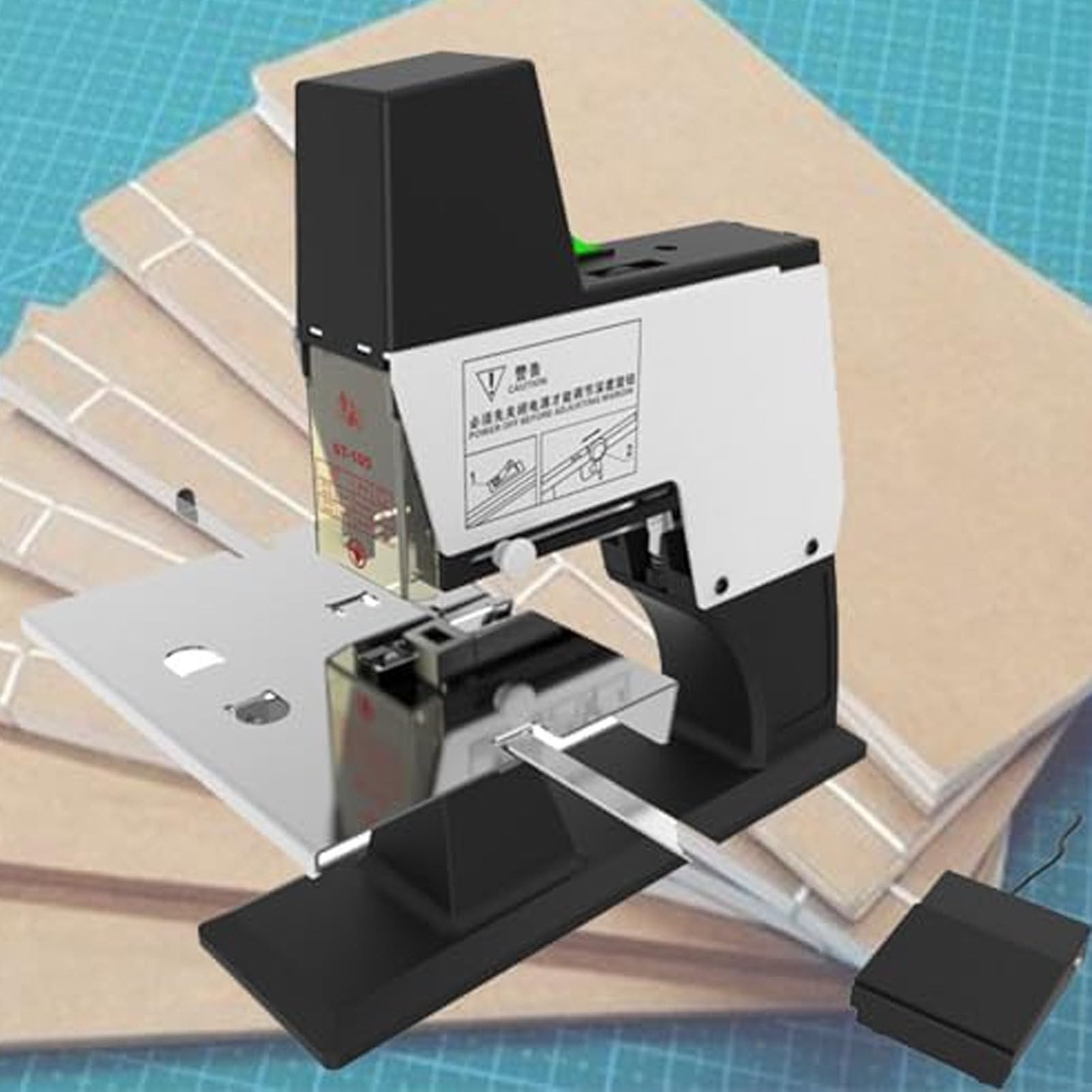Elektrische Schwerlastbindemaschine mit Fußpedal zur Sattelbindung, ideal für Schulen, Büros und Verlagswesen