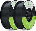 Creality Soleyin Ultra Matte Black PLA Filament 1.75mm 2 Strips Soleyin Ultra 3D Printer Filament 1kg High Speed 30-300mm/s Accuracy ±0.2mm for Creality Ender K1 3D Printer