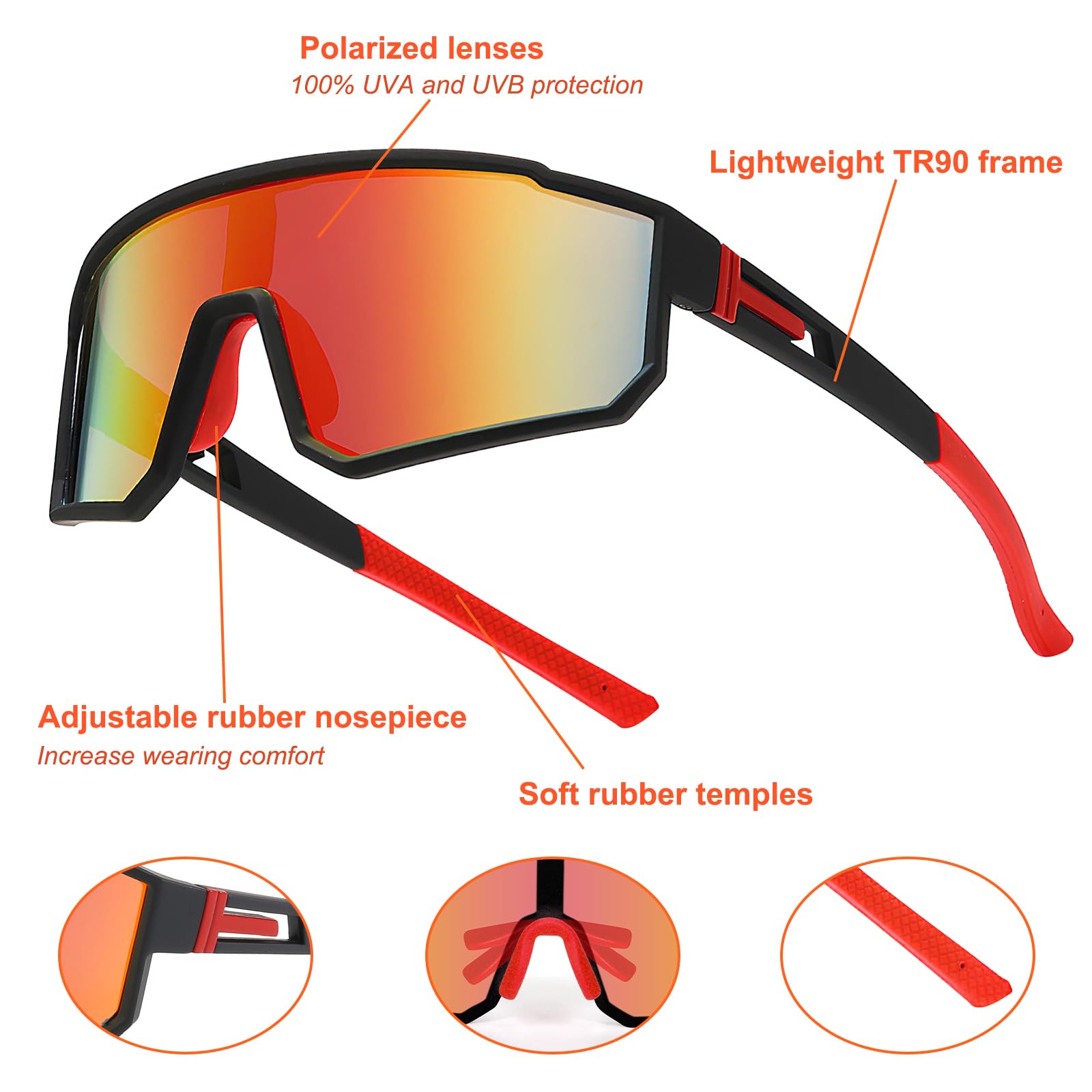 okulary szybkie rowerowe przeciwsłoneczne polaryzacyjne męskie damskie okulary sportowe UV400 ochronne do biegania wiatroszczelne do jazdy na rower