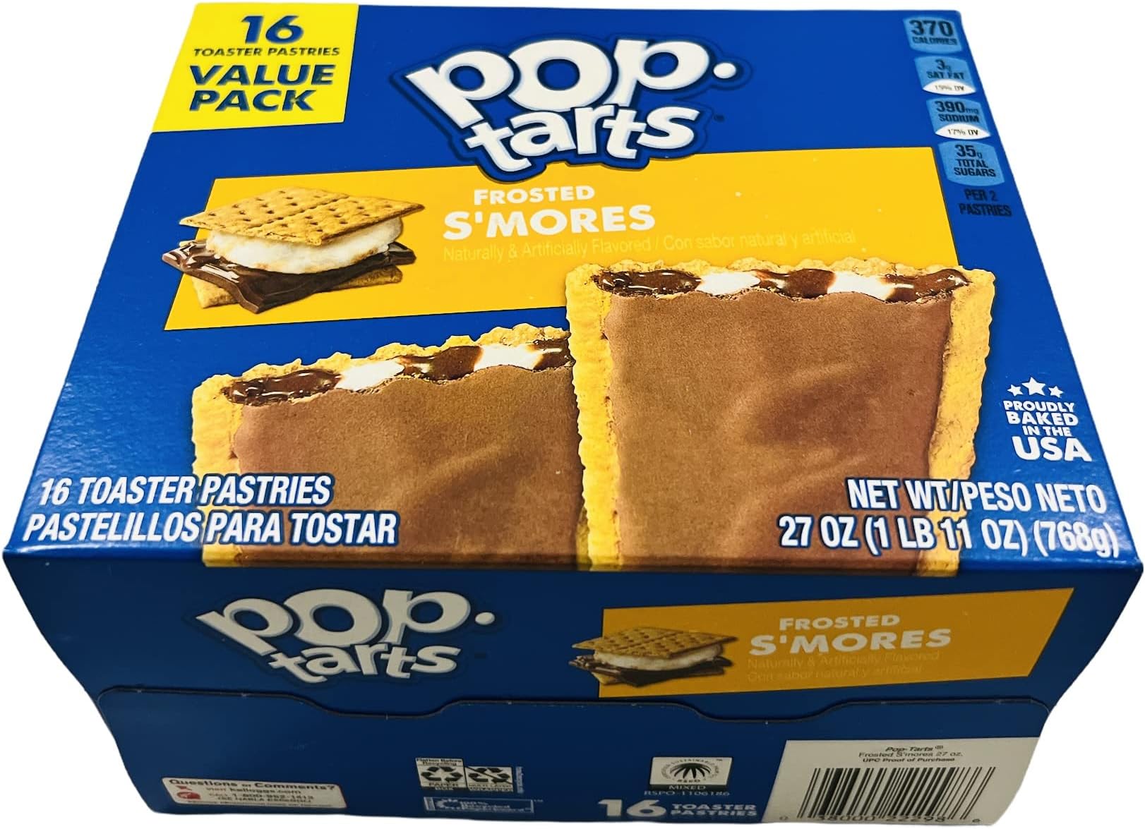 Kellogg's Pop-Tarts Frosted S'Mores 16Ct Box