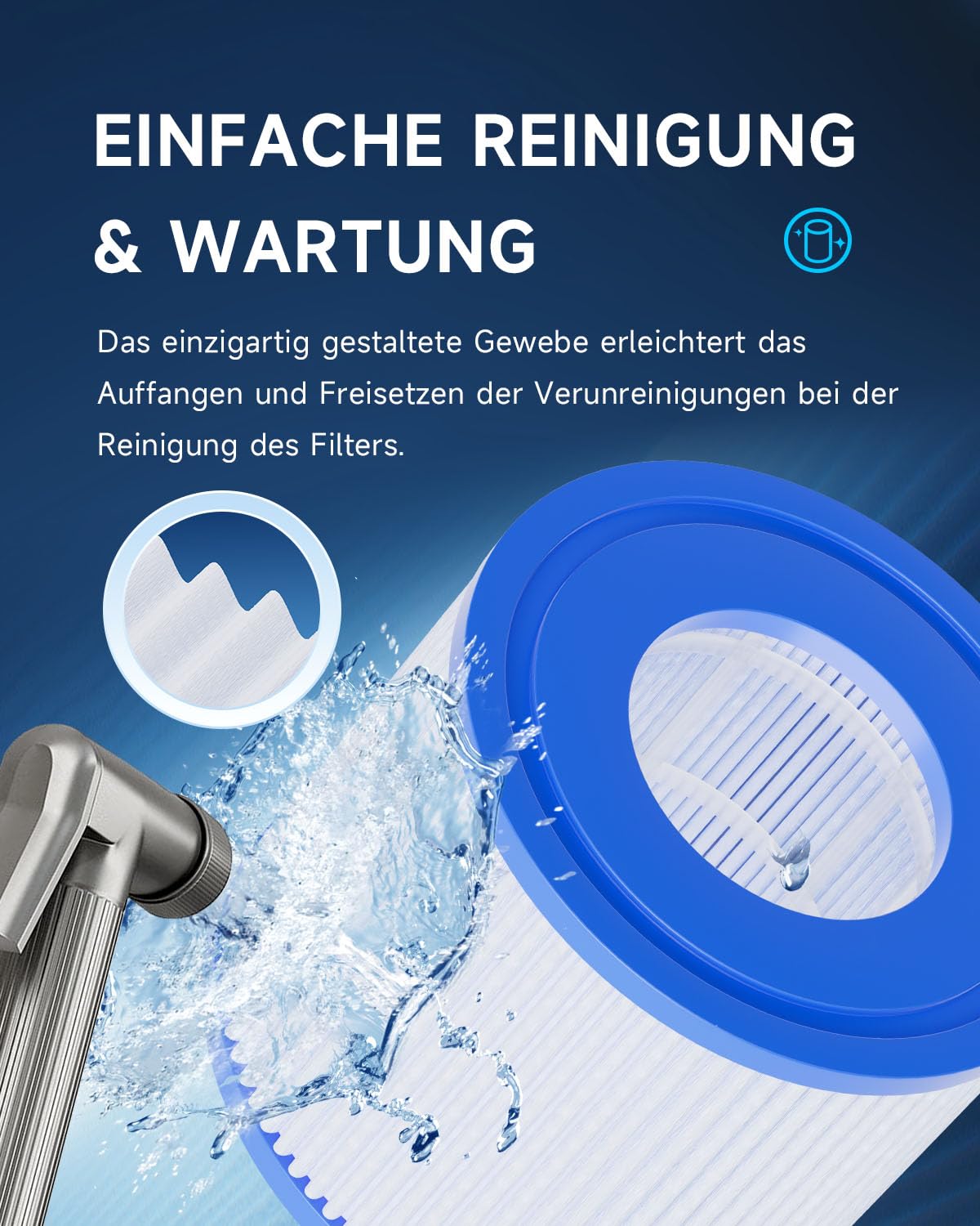 AQUALTRA Filter S1 für Pool, Kompatibel mit PureSpa Hot Tub Filter für 11692 29001E 107 x 71 MM 6 Stück