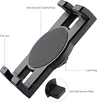 Vista 8 de Soporte para tablet debajo del gabinete, soporte para tableta de cocina, soporte para iPad para escritorio/mesa/tabla/silla, compatible