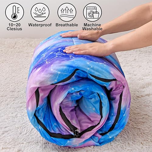 Miniatura 6 de Holawakaka Saco de dormir al aire libre para adultos, 3 estaciones, cálido clima frío, impermeable, ligero, bolsas de dormir para adultos,