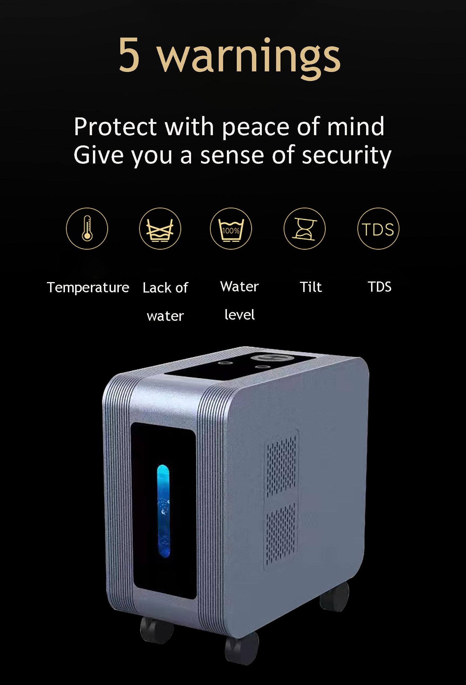Maszyna Do Inhalacji Wodorowej, Generator Wody H2 O Wysokiej Czystości 99,99% Z Podwójnym Portem, Jonizator Do Elektrolizy Wody Pem, Generator Wody Wodorowej Do Domu, Podróży 1800ml/min