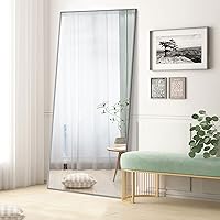 Vista 91 de NeuType Espejo arqueado de longitud completa, 71 x 32 pulgadas, espejo grande de cuerpo completo con marco de metal de aluminio, protección contra