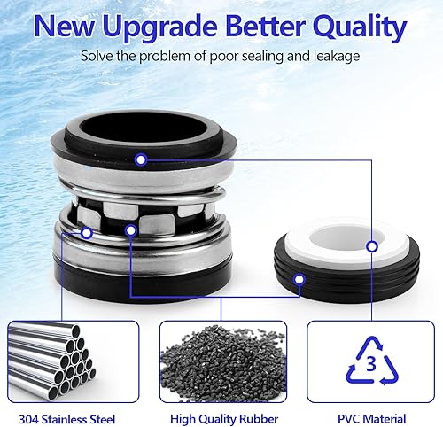 Miniatura 5 de R0479400 - Sello de eje para bombas de piscina Jandy Zodiac VS FloPro, FloPro FHPF y FHPM Series PS-3890, repuesto para acelerador de bomba de