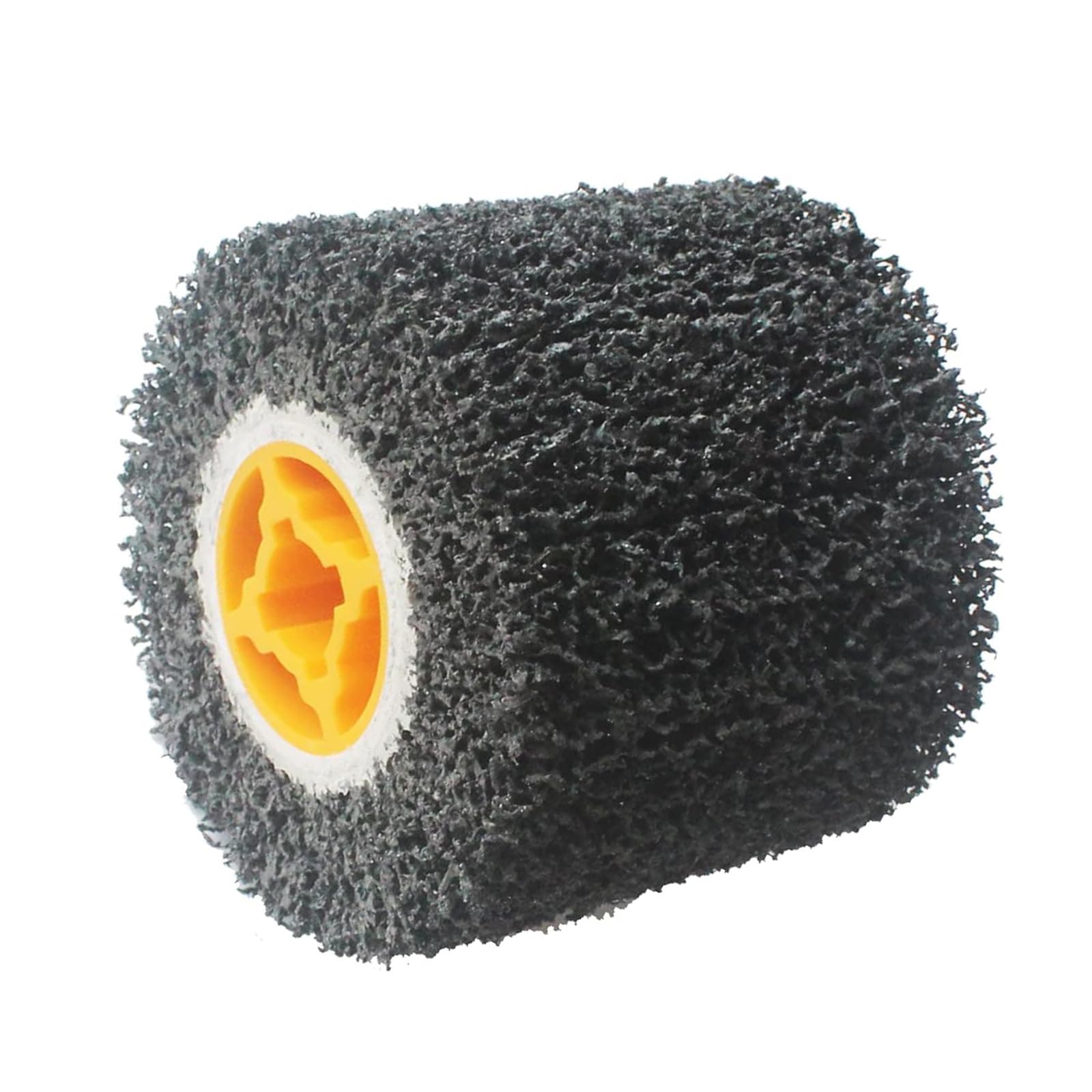 Luo ke 4.5"x 4" Abrasive Drawing Wheel Surface Conditioning Tool 40 Grit Wire Drawing Sanding Drum for Wood Metal Surface Polishing