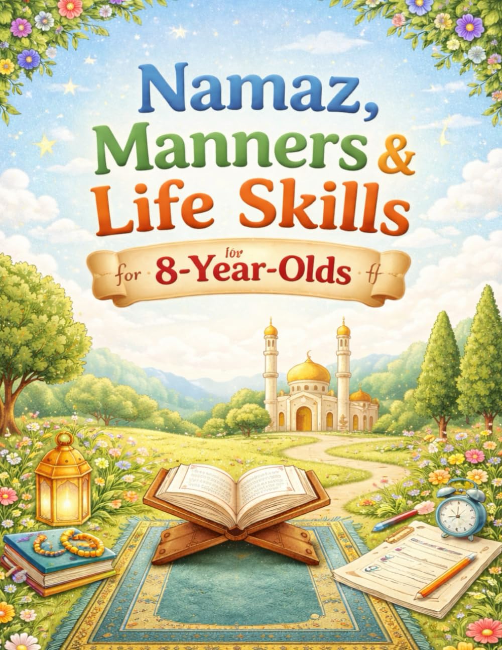 Namaz, Manners & Life Skills for 8-Year-Olds: A Child-Friendly Islamic Book for Kids Teaching Salah Habits, Sunnah, Islamic Manners, Emotional Intelligence, Responsibility, and Strong Character