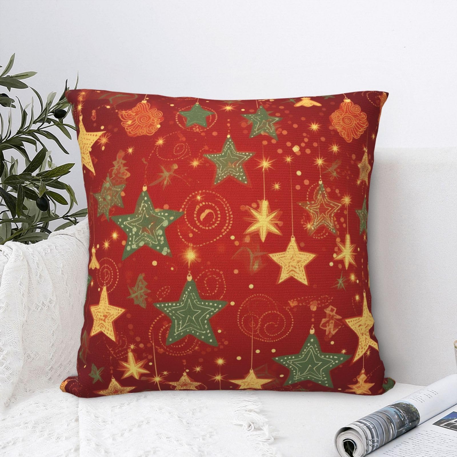 FodPand Luxury Velvet Throw Pillow Covers 18"x18" Super Soft Decorative Pillow Cases - Christmas Pillowcases Modern Lumbar Cushion Cases for Couch Sofa Bed Pillow Shams