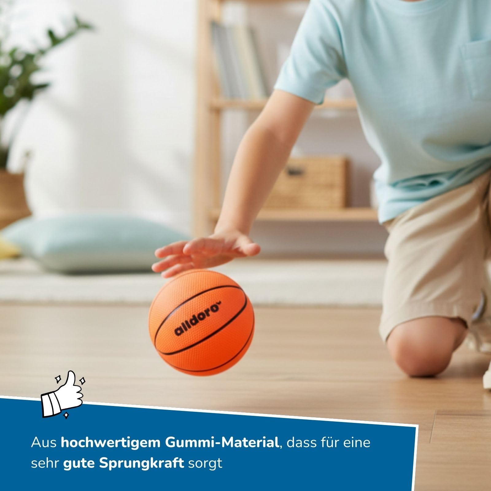alldoro Mini Spielbälle 12er Set Ø 6 cm, Softball, Schaumstoffball | Leichte Softbälle für Kinder, je 6X Mini Fußball & Basketball, ideal als Geschenk für Kinder, Indoor & Outdoor