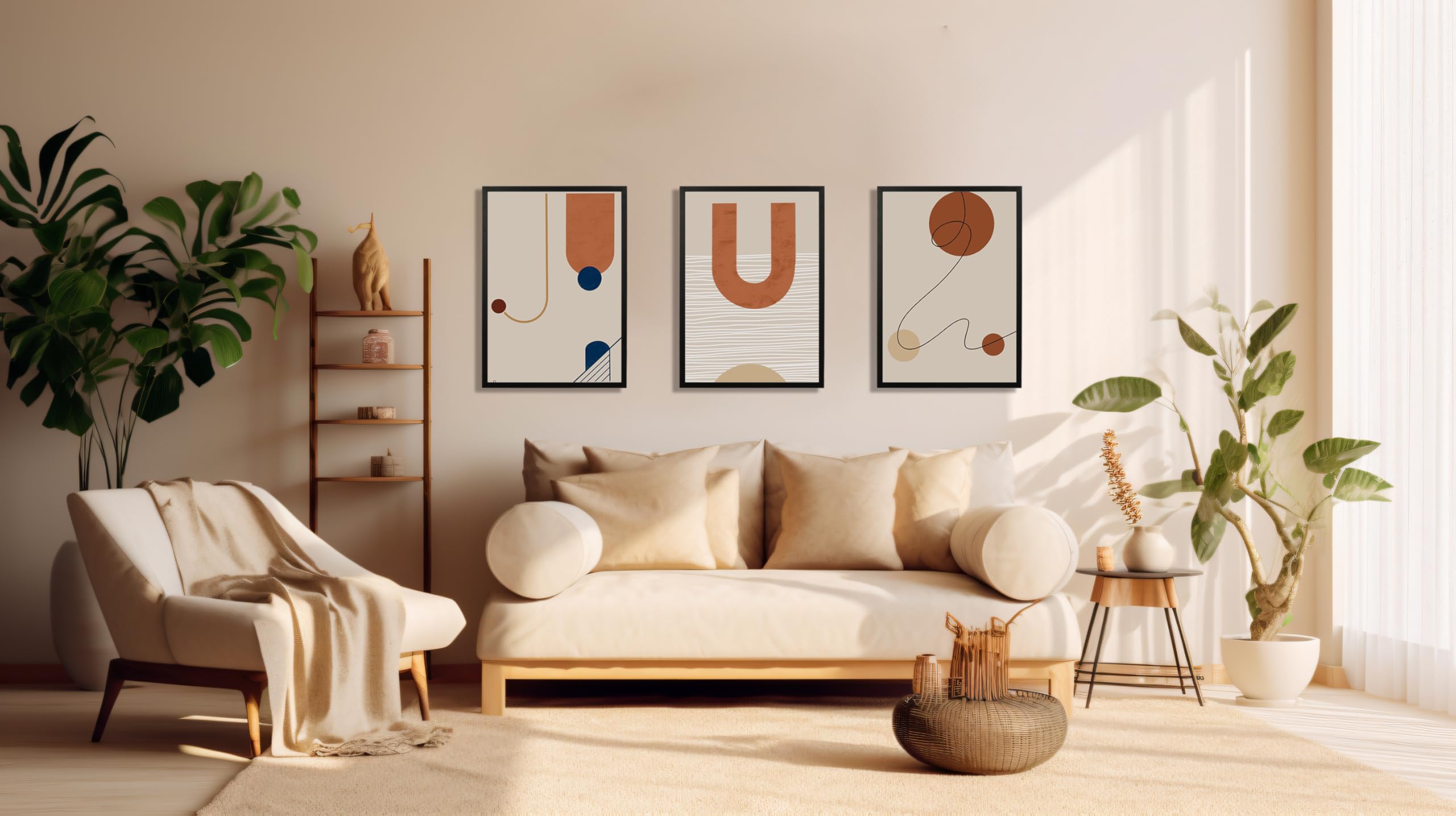 3 Pack A3 Frame Black, A3 Picture Frame, Black Picture Frames 29.7 x 42 cm, A3 Picture Frames with Wall Hanging, Wooden A3 Photo Frame - Image 2