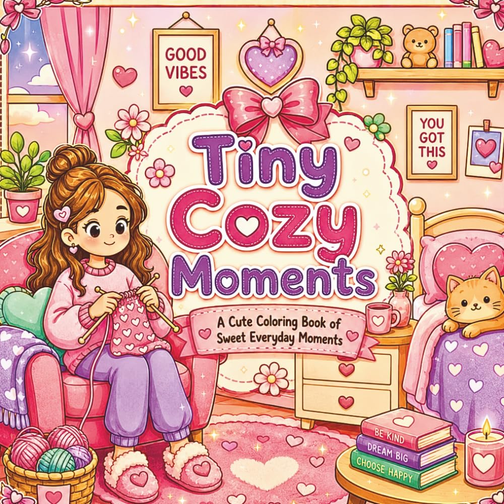 Tiny Cozy Moments: A Cute Coloring Book of Sweet Everyday Moments