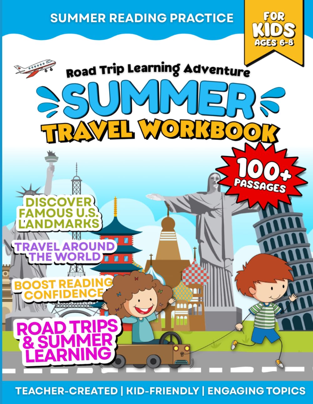Summer Travel Workbook: Road Trip Learning Adventure with Reading Comprehension Activities for Kids Ages 6-8