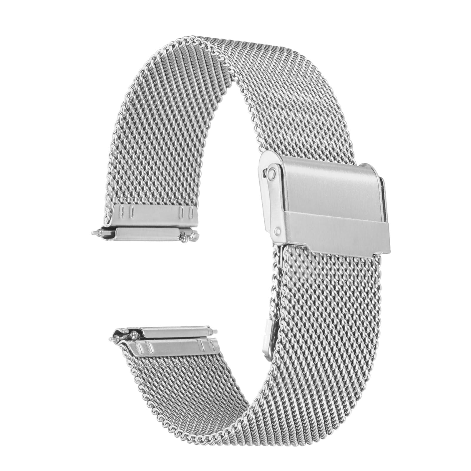 QUARKZMAN Horlogeband van roestvrij staal 316L, 17 mm, met snelsluiting, verstelbare metalen armband voor mannen en vrouwen, goudkleurig, Armband