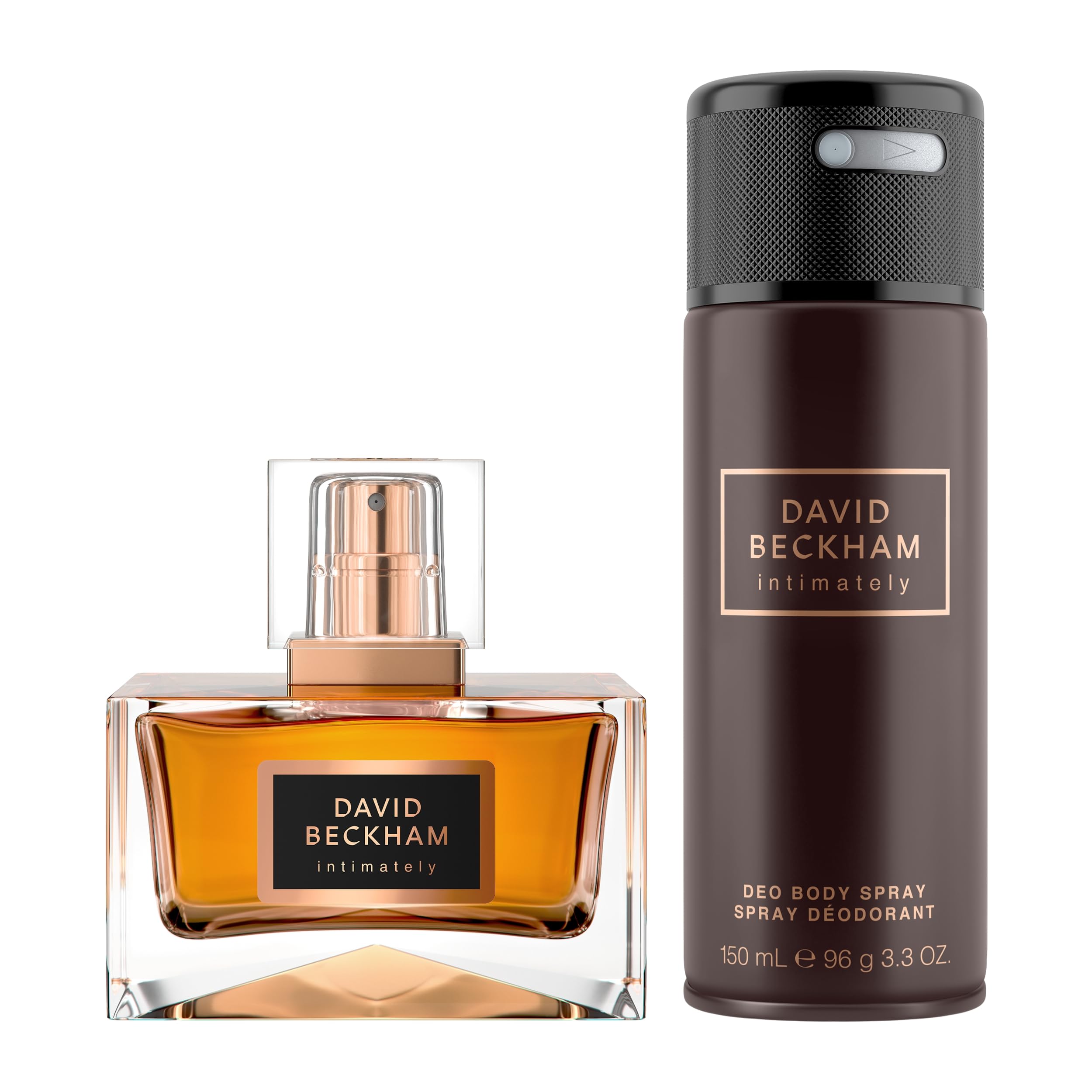 David Beckham Confezione Regalo Intimately, Eau de Toilette 30ml & Deodorante Spray 150ml, Fragranza Aromatica Ambrata per Lui