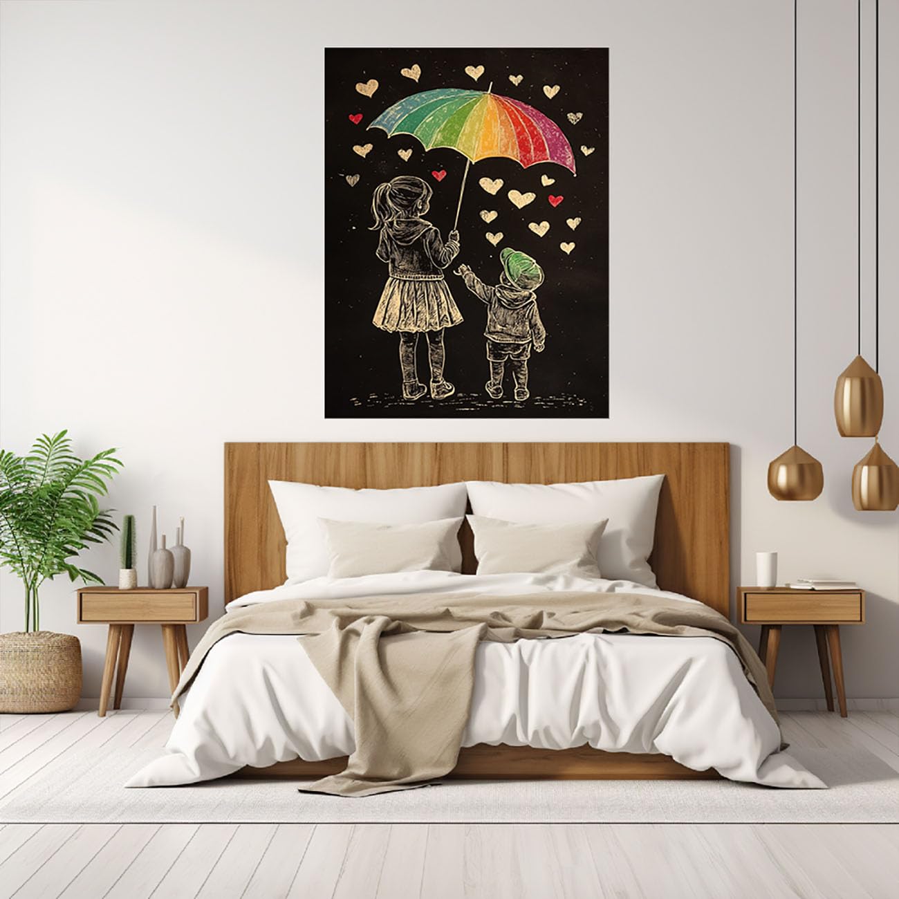 WIKEO Banksy Street Art, obrazy w stylu vintage, dla dziewcząt, malowidła ścienne do salonu, pop art, obrazy ścienne, plakaty i nadruki, obrazy kuchenne, obrazy na płótnie, do sypialni (beżowy), 60 x