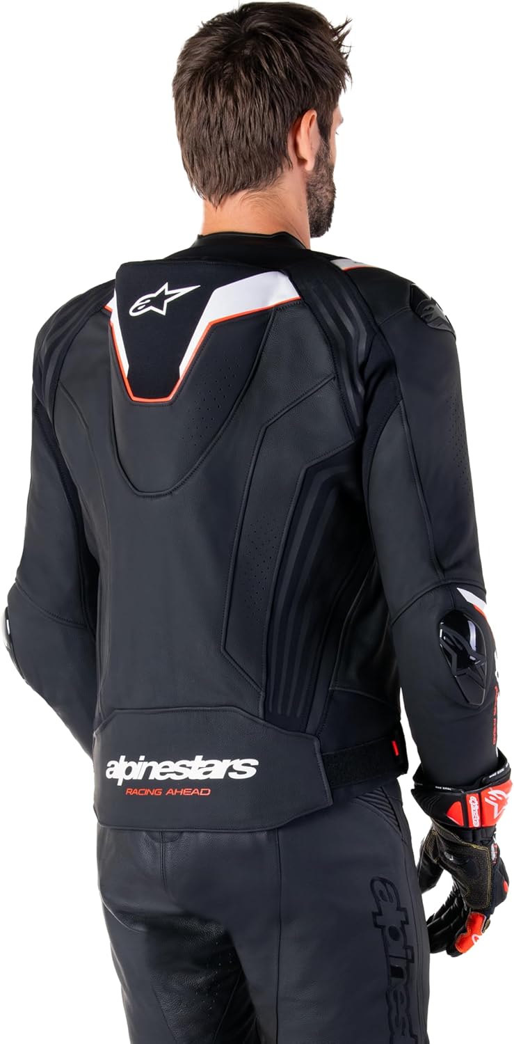 Alpinestars Missile V3 Ignition Leather Jacket, CE-Certified Motorcycle Protection, Superior Comfort & Ventilation