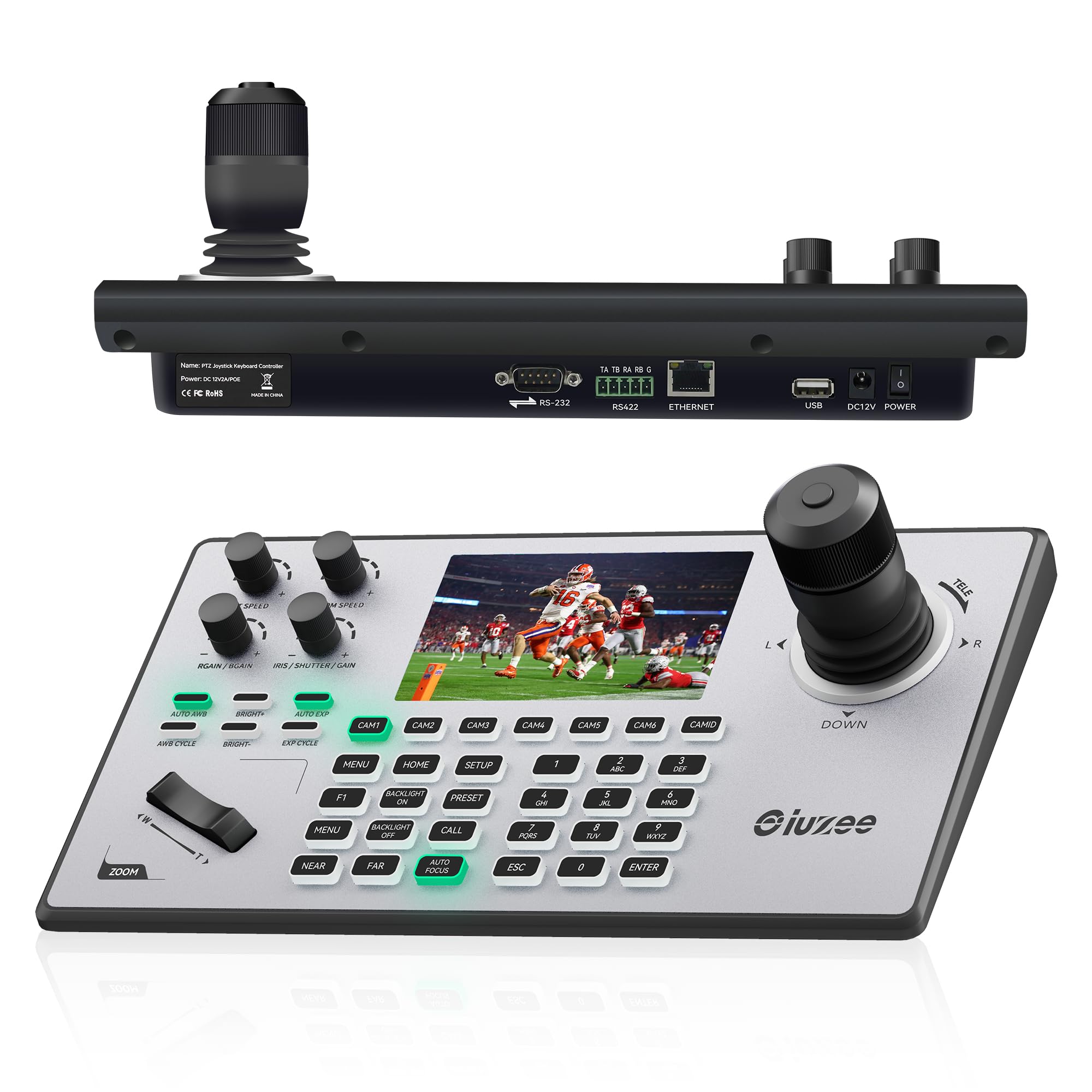 Amazon.com: iuZee NDI PTZ Camera Controller, Real-time 5-Inch LCD