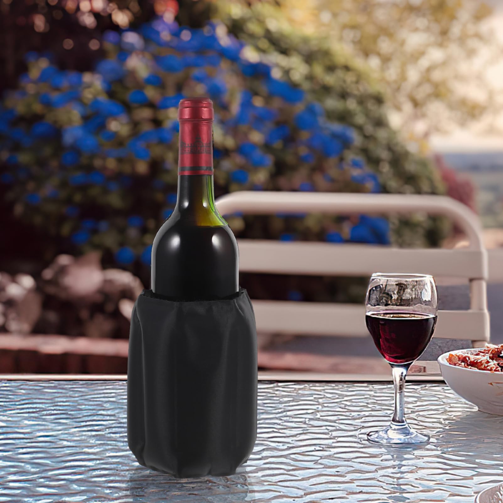 FUNOMOCYA ice bag cooler sleeve ice cream wine bag wine bottle cooler bag cooler for family wine bottles wine bottle champagne gel, 38.50X14.00X1.00CM, Black