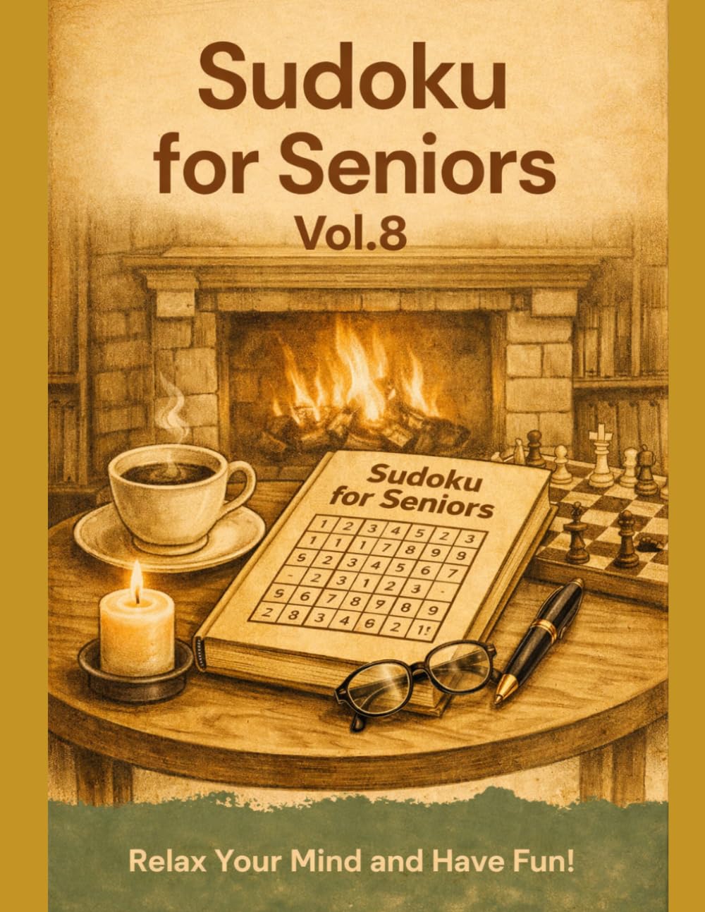 Sudoku for Seniors Large Print Puzzle Book with Easy to Read Grids and Relaxing Brain Challenges – Vol. 8