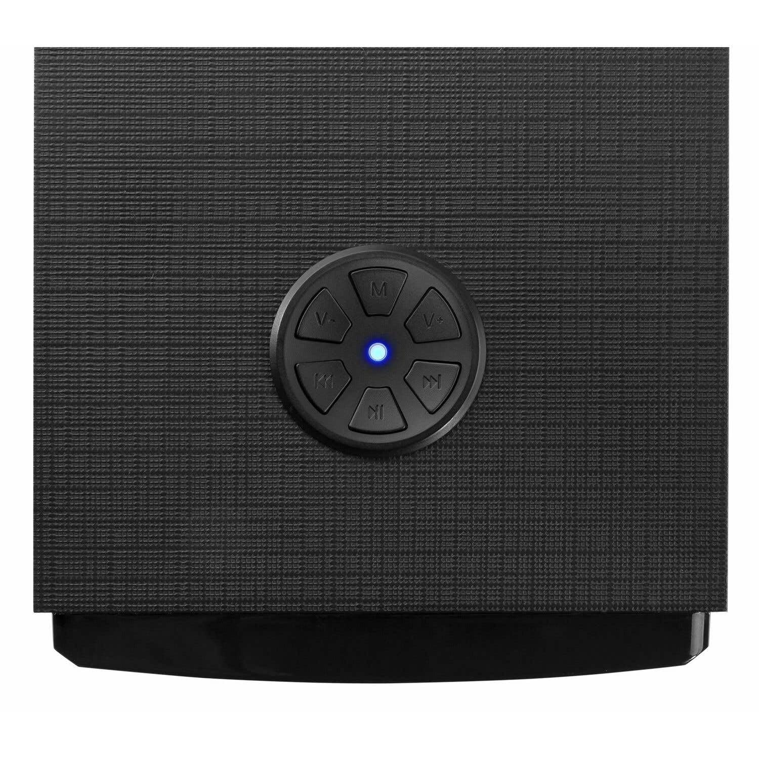 Fenton SHF404B - Coppia di altoparlanti da libreria con Bluetooth, altoparlanti attivi, ideali per musica, giochi, film e produzione musicale, 160 Watt, 4", USB e RCA