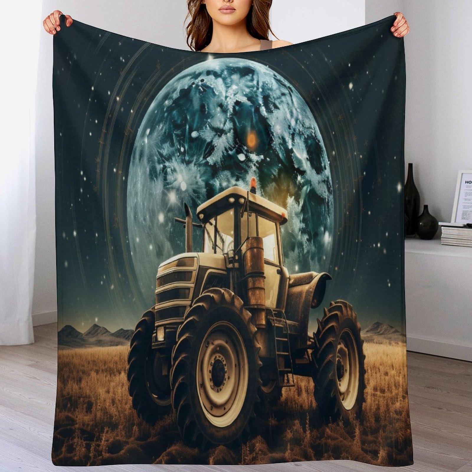 Couverture tracteur 3D fini le froid avec ce plaid polaire flannel couvre-lit