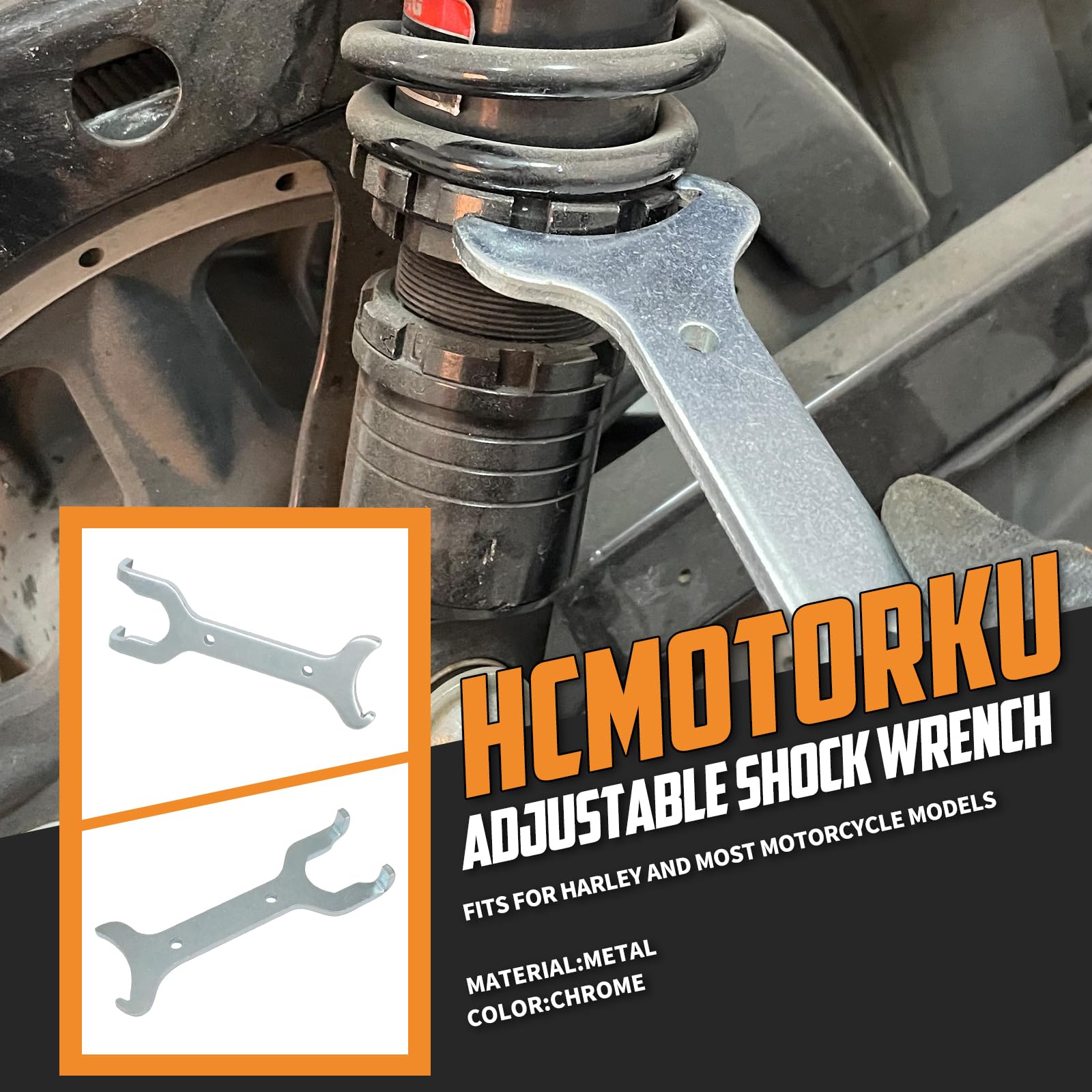 Amazon | HCmotorku リアショックスパナレンチ調整ツール Harley