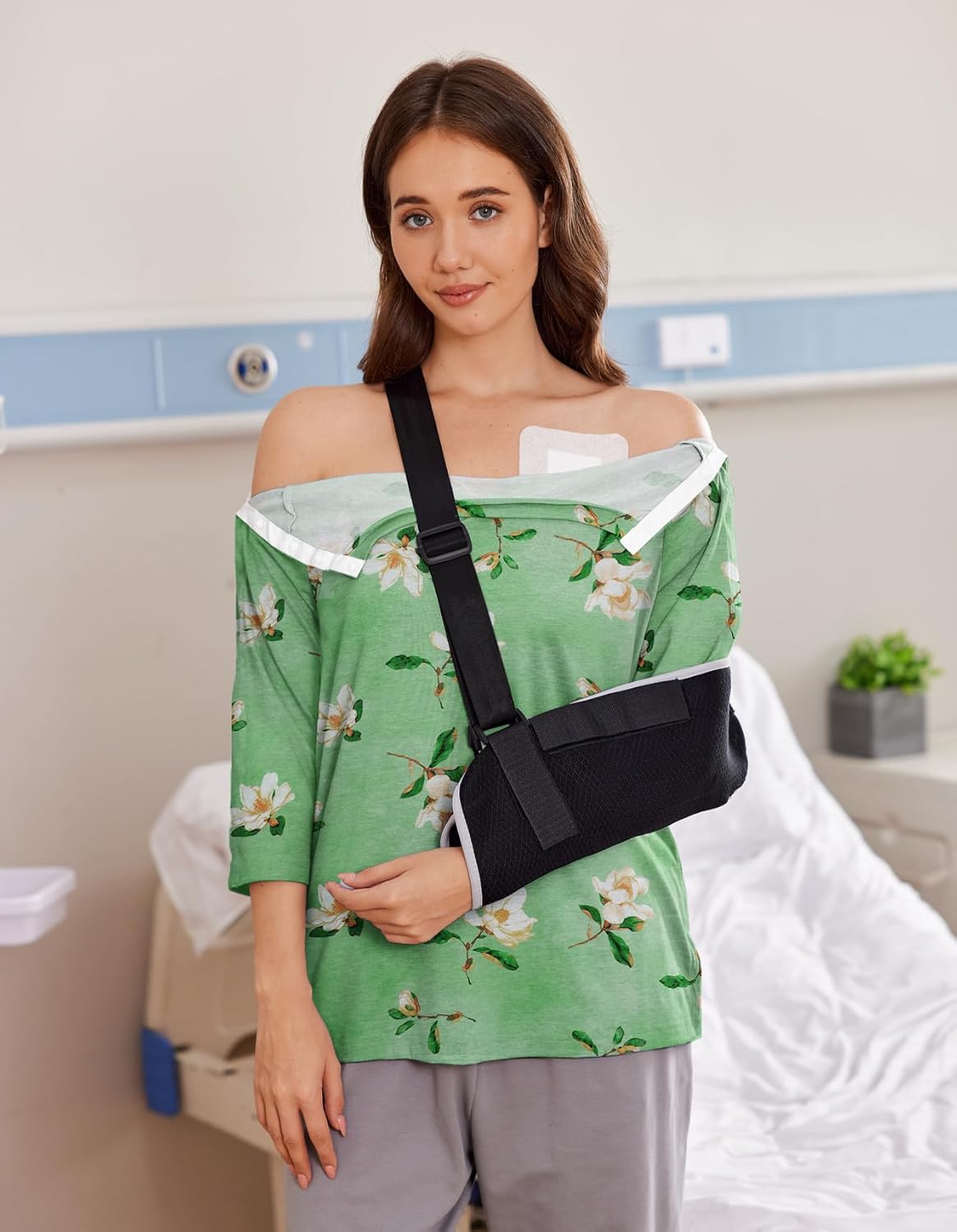 Deyeek Post Shoulder Surgery Shirts for Women Tear Away 3/4 Tops After Rotator Cuff Shirts Chemo Port Adaptive Clothing - Image 2