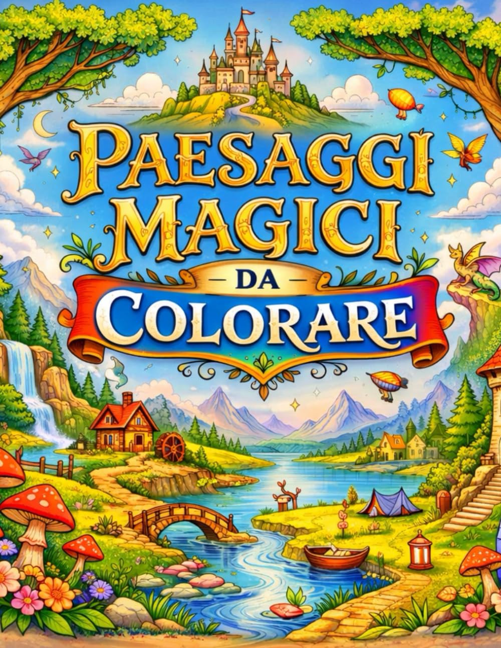 Paesaggi Magici da Colorare per Adulti: Libro antistress con splendidi scenari fantasy, natura incantata e illustrazioni rilassanti. Ideale per relax e mindfulness.