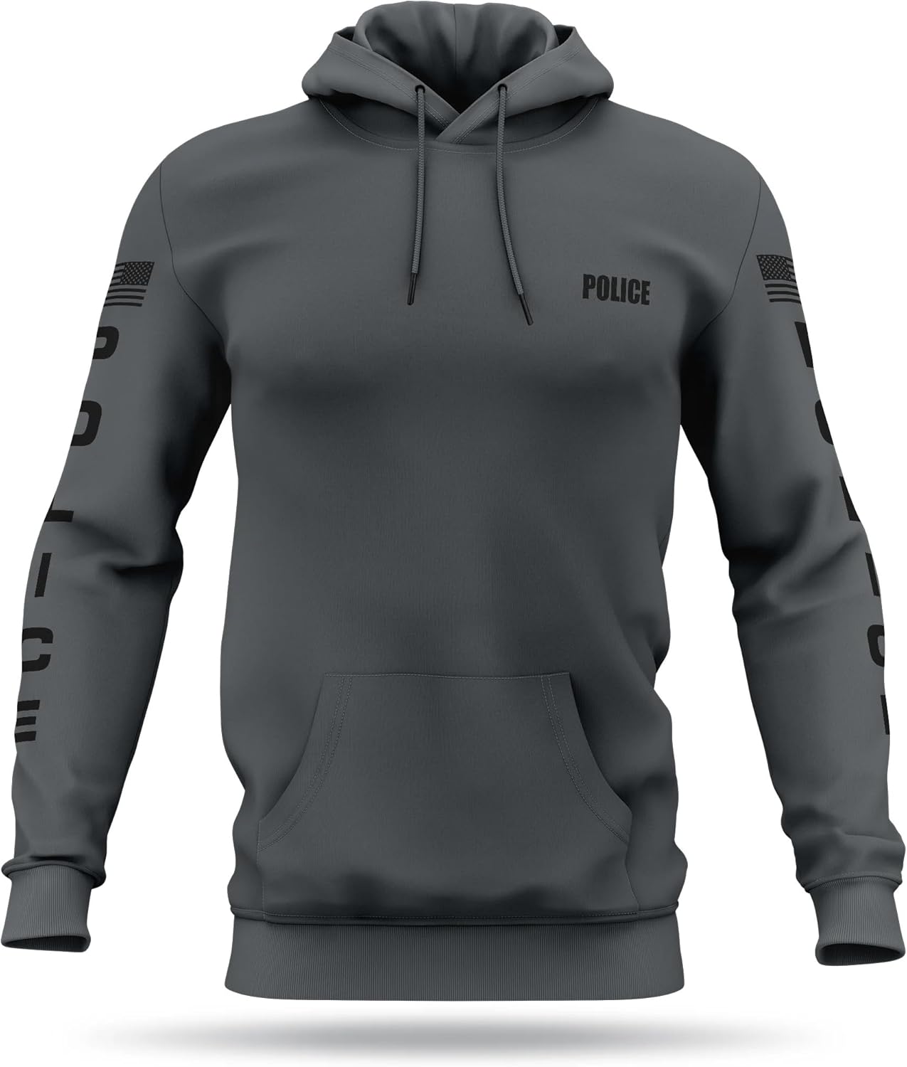 POLICE Utility Hoodie - USA Patriotic Apparel - 100% Polyester for Odor Free, Moisture-Wicking Quick Dry Comfort.