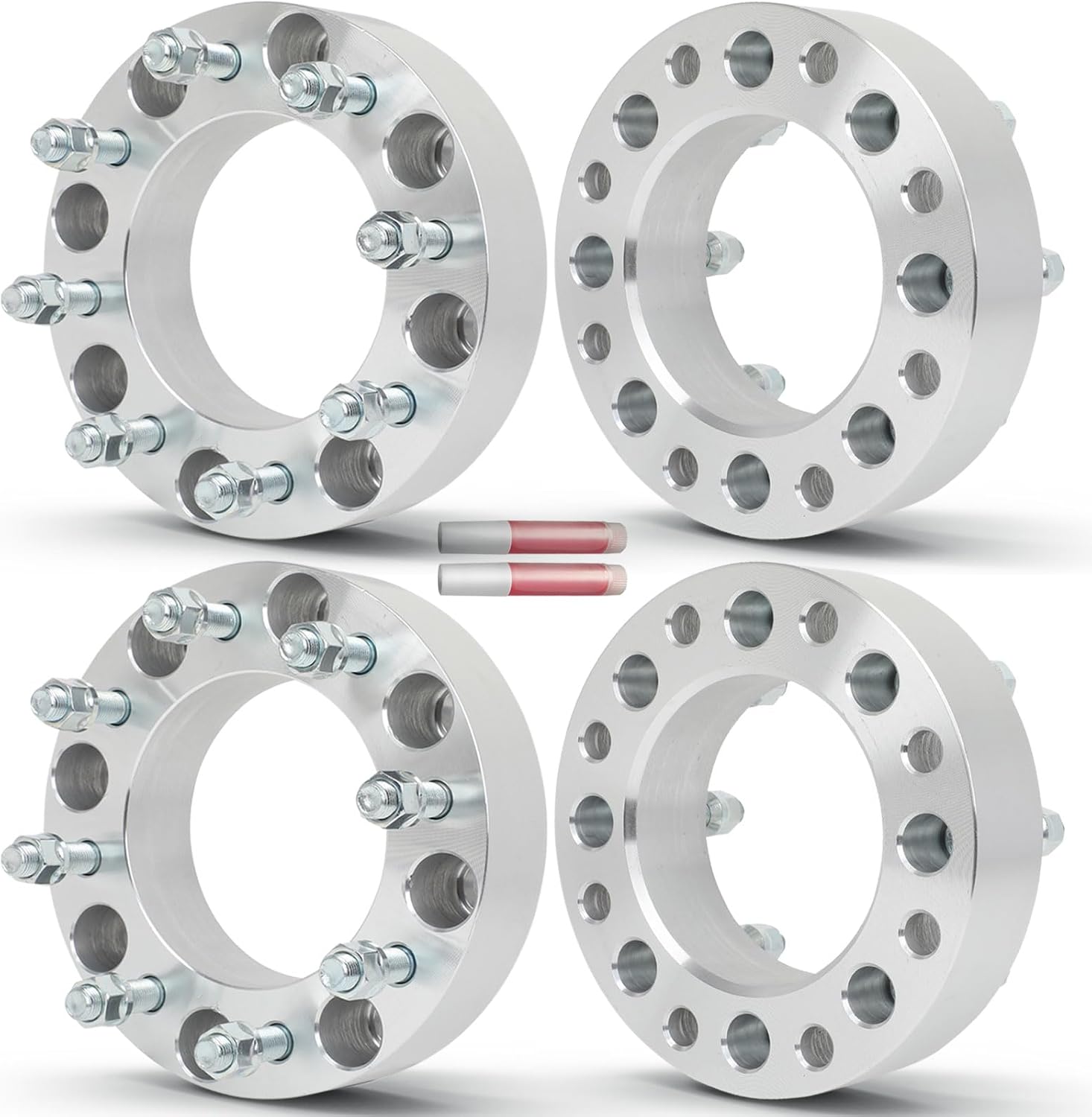 OCPTY 4PCS 8x180 to 8x170 Wheel Spacers 2" Wheel Adapters 14x1.5 Studs 126mm Center fit for 2011-2018 for Chevrolet for Silverado 2500/2011-2023 for Chevrolet for Silverado 2500 HD