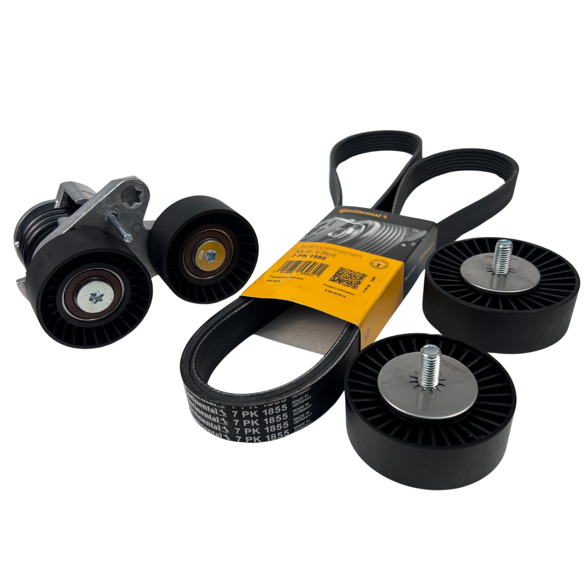 1x Conti V-ribbed Belt Kit +Pulley for Bmw 1 Series E81 E87 116 120 E88