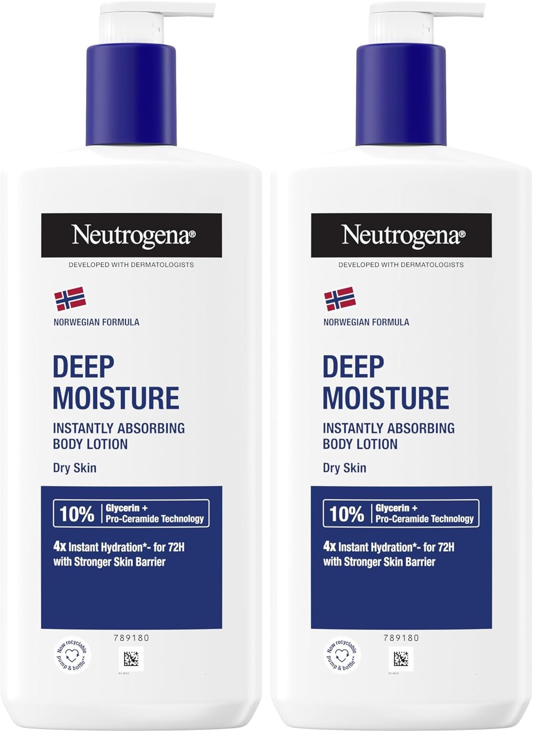neutrogena deep moisture parfümlü vücut losyonu (400 ml) (2 paketi)