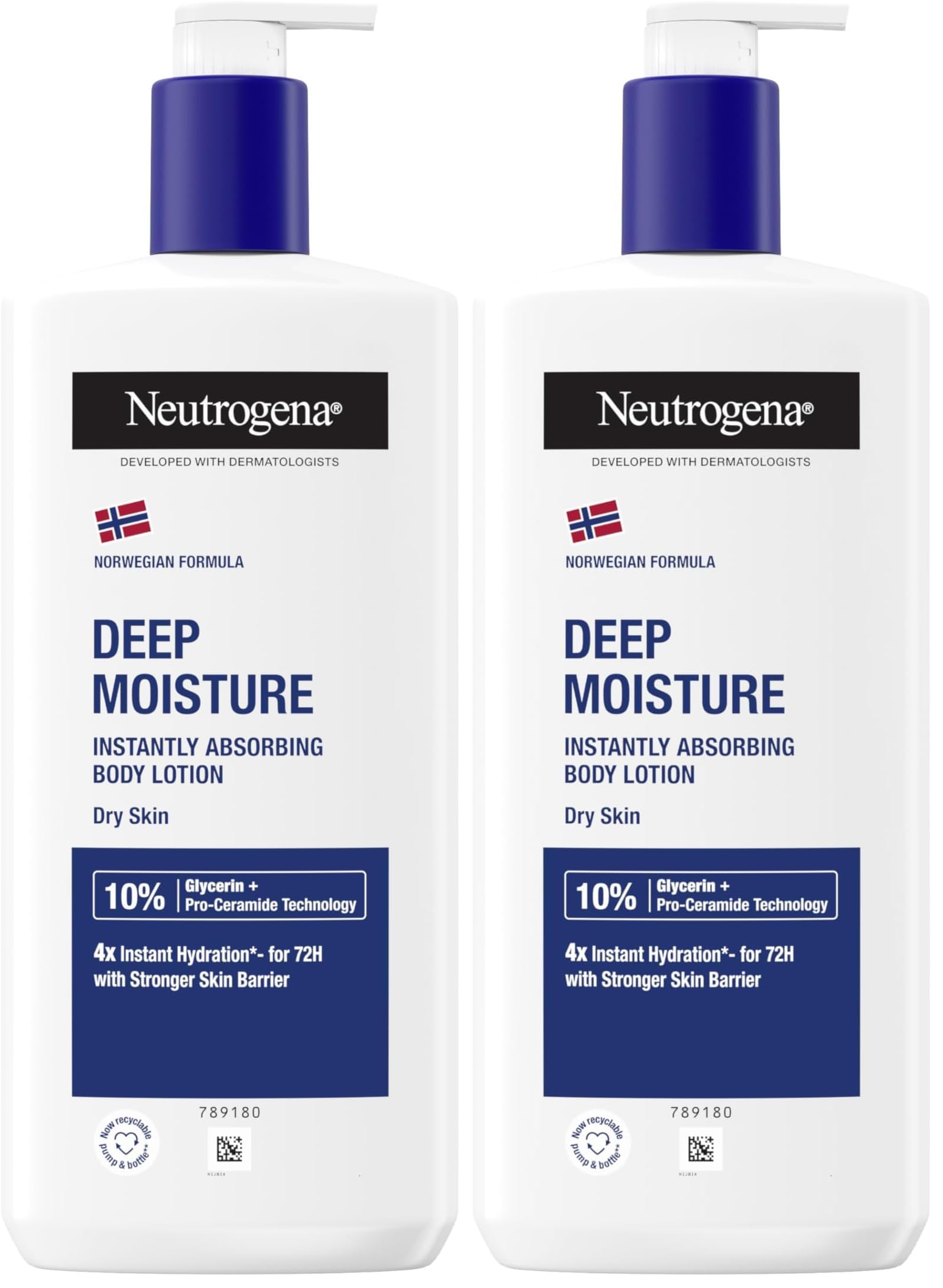 neutrogena deep moisture parfümlü vücut losyonu (400 ml) (2 paketi)