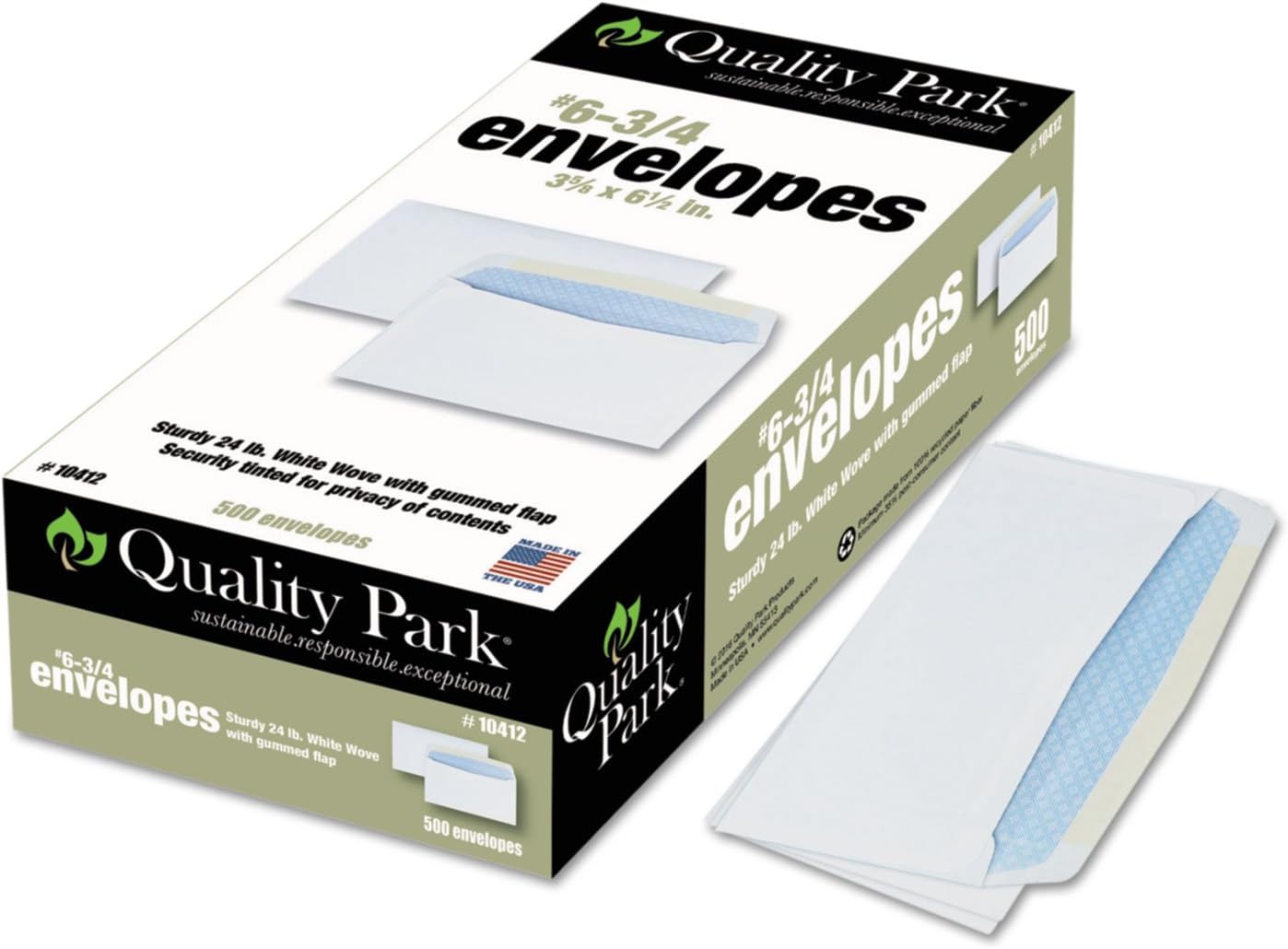 Quality Park 10412 Security Env, No. 6-3/4, 3-5/839;39; QUA10412