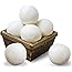 SnugPad Wool Dryer Balls XL Size 6 Pack, Natural Fabric Softener 100% Organic Premium New Zealand Wool, No Fillers, Anti Stat