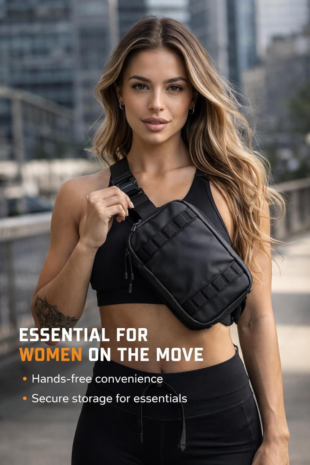 Crossbody Sling Bag for Men – Anti Theft Hidden Pocket, Water-Resistant EDC Chest Bag, Adjustable Strap for Gym, Travel & Everyday Carry