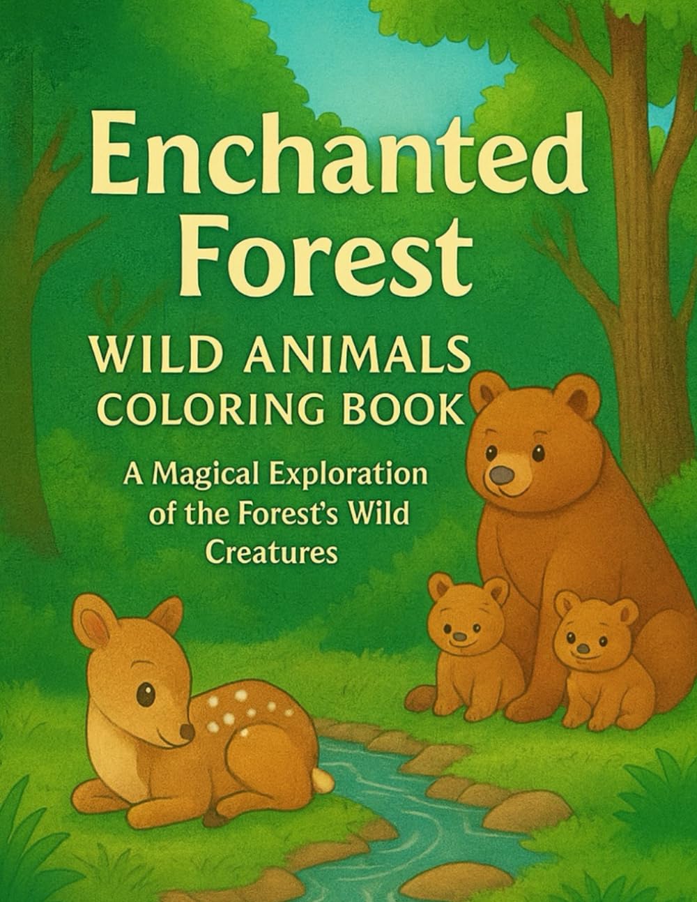 Enchanted Forest – Wild Animals Coloring Book: A Magical Exploration of the Forest’s Wild Creatures