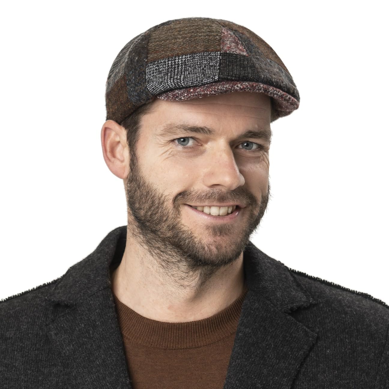 Lierys Delico Gorra Newsboy Patchwork Hecho en UE Unisex Otono Invierno