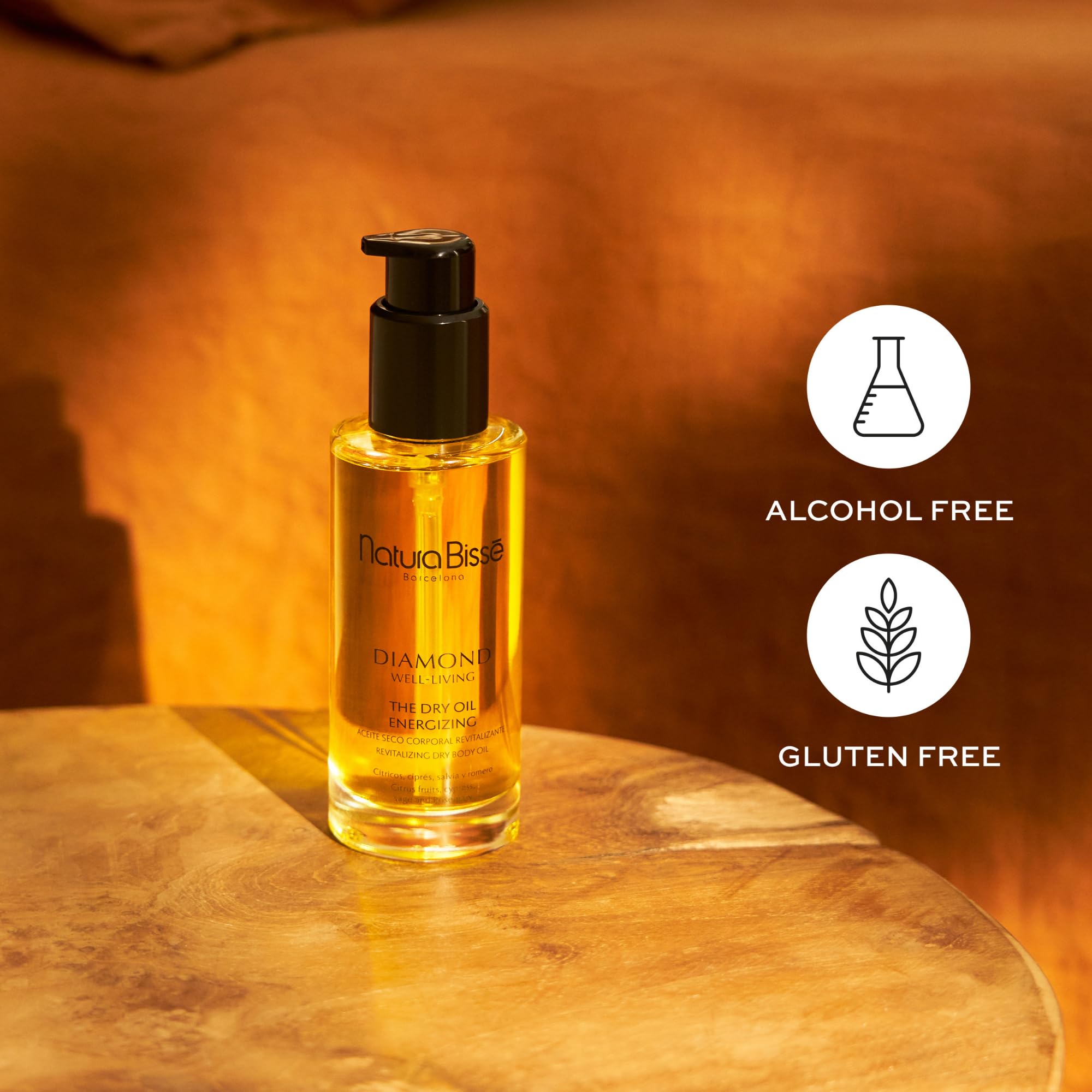 Natura Bissé Diamond Well-Living Das Trockenöl – Belebend | Revitalisierendes Körperöl mit ätherischen Ölen und Vitamin E | 200 ml