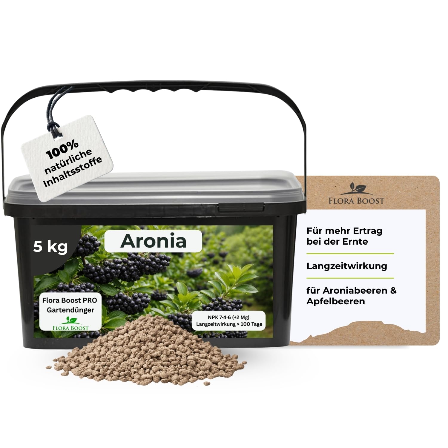 Flora Boost PRO Aronia Dünger mit Langzeitwirkung, 5KG Granulat