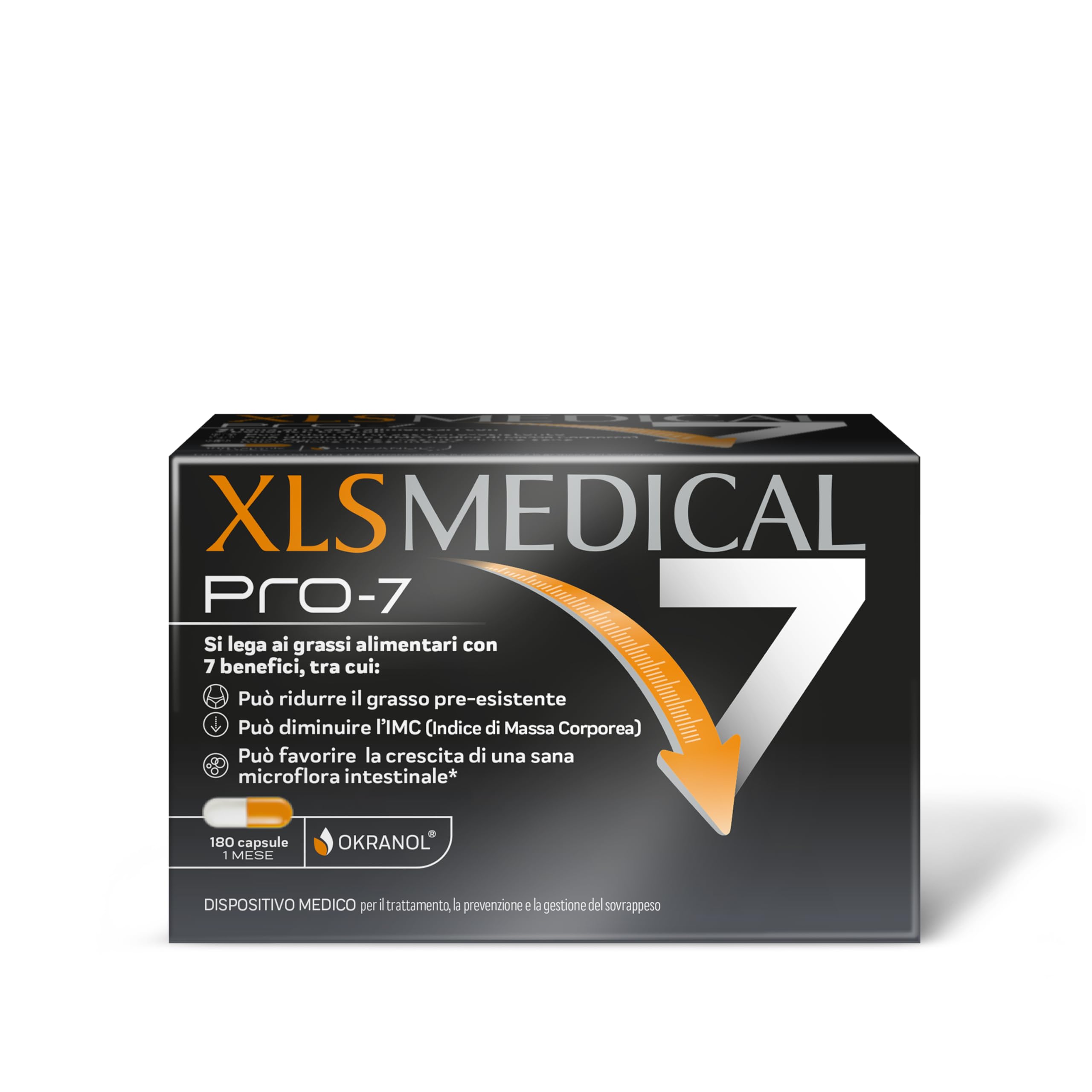 XLS Medical Pro-​7 Dispositivo Medico per la Perdita di Peso, Confezione da 180 Capsule