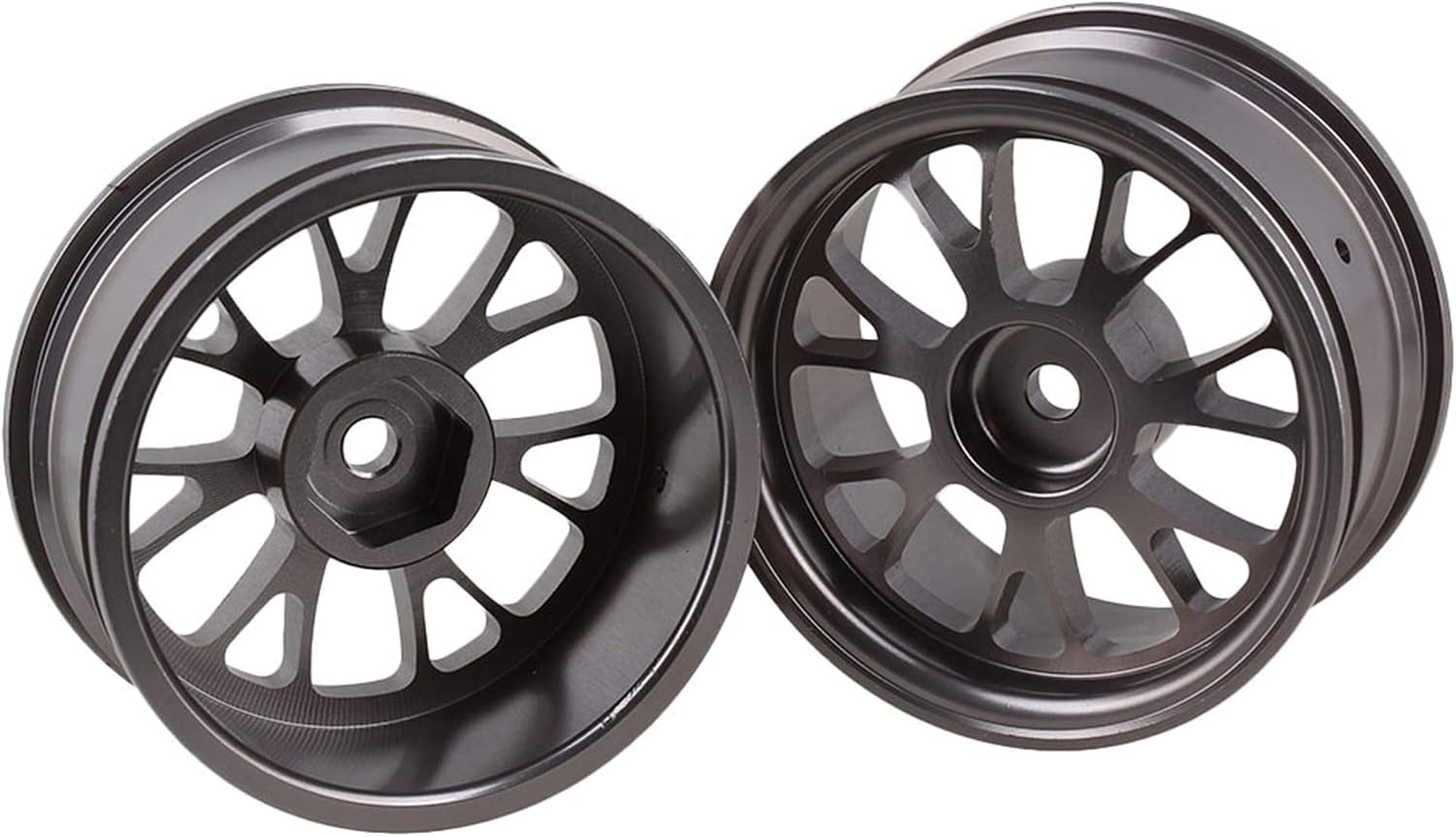Mxfans 4Pcs Titanium Y-Shape Aluminum Alloy Wheel Rims for RC 1:10 On-Road Car
