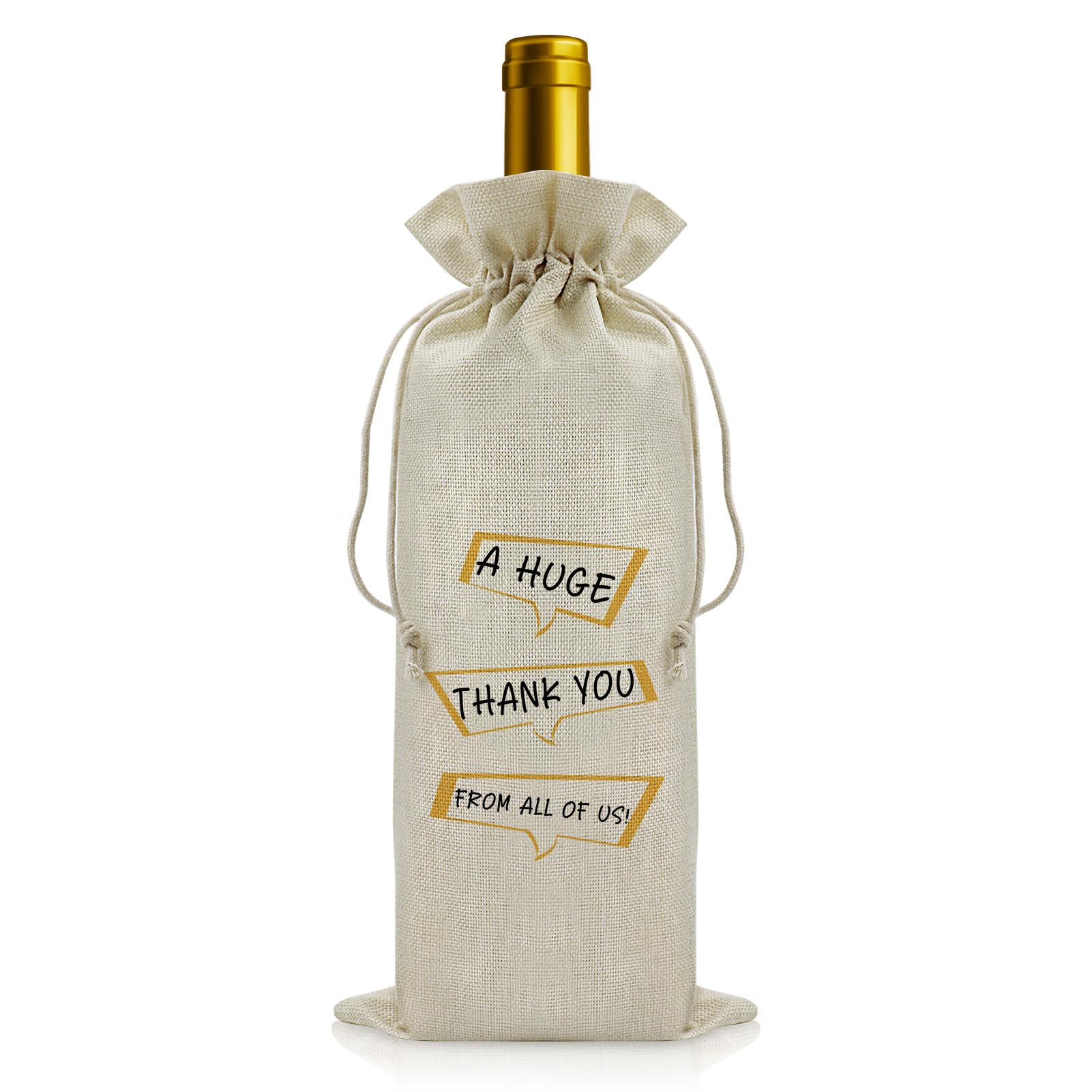 Appreciation Gifts for Teachers Drawstring Wine Bottle Bag Thank You Teacher Gifts for Women Men Teachers Day Gift Christmas Birthday Graduation Present for Teacher from Student Wine Gift Bag