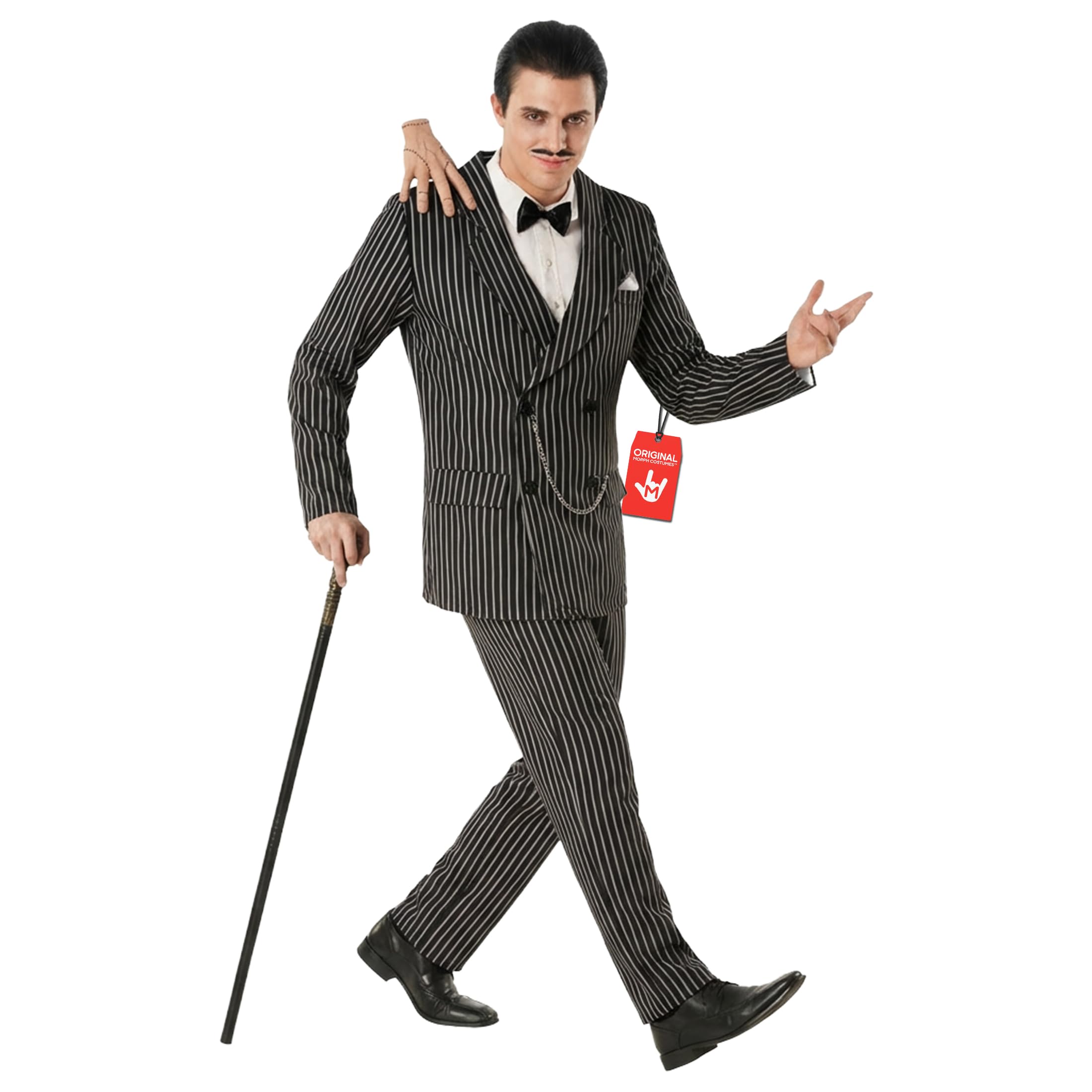 Morph 1920s Gangster Costume Men Gangster Striped Suit Halloween Costumes for Men Halloween Costumes Adult