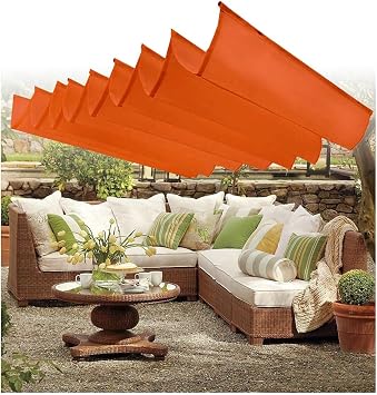 Retractable Wave Awning Cover,U-Shaped Wave Retractable Sunshade,u-Shaped Wave Sunshade,Wave Shade Sail Awning,Wave Sun Shade,for Awnings, Pergolas, PergolasW1M/3.28ft*L3m/9.7ft