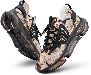Goats and Daisy Florals Funny Women's Sporting Shoes Lightweight Elastic Running Shoe Tennis Sneakers